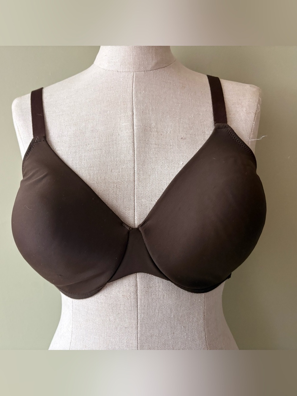 Hanes Brown Smooth underwire T-Shirt Bra 38D